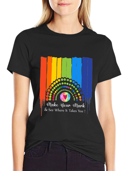Make Your Mark Rainbow Graphic T-Shirt