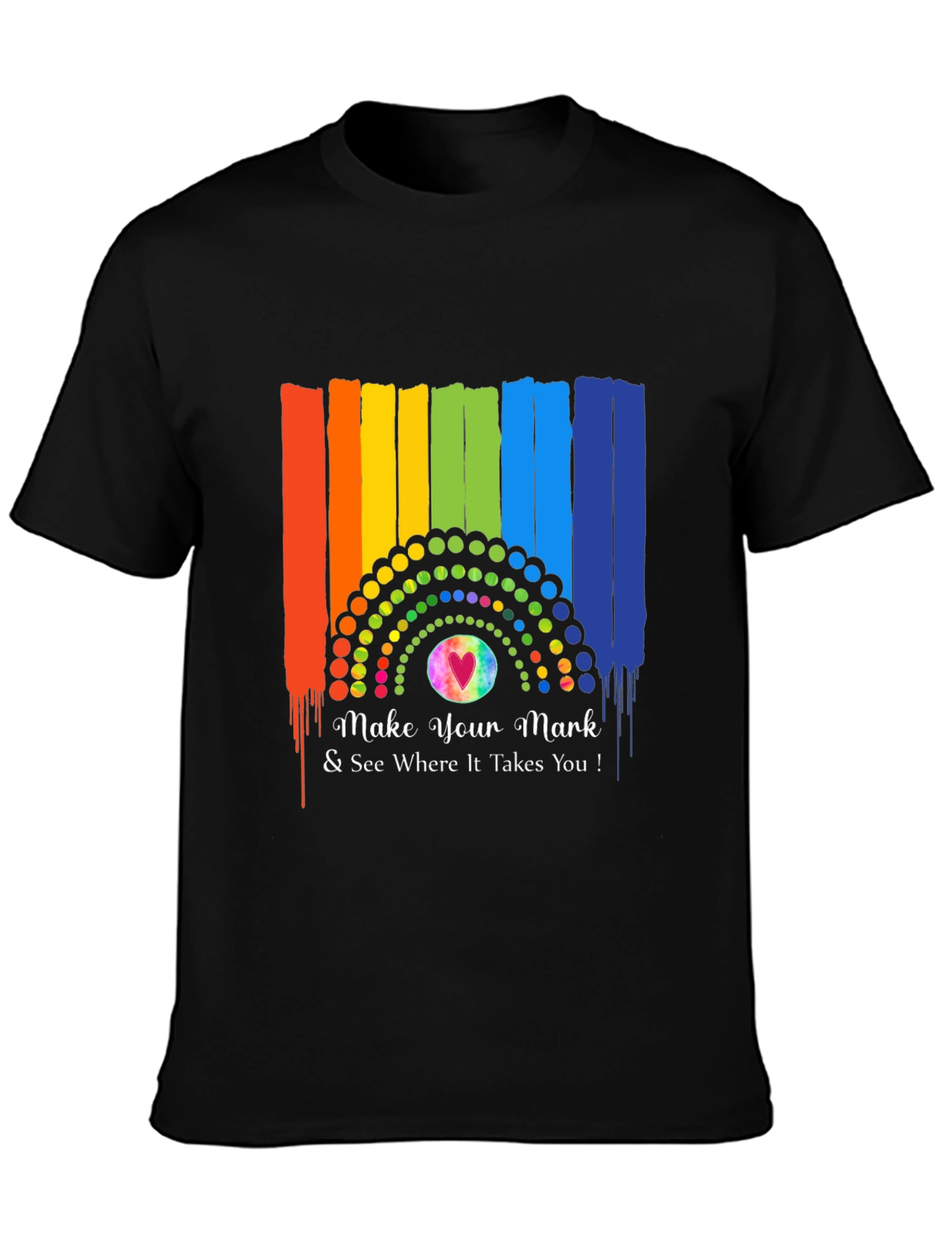 Make Your Mark Rainbow Graphic T-Shirt