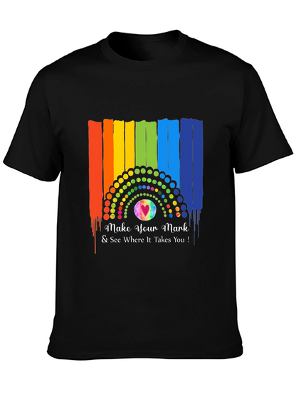 Make Your Mark Rainbow Graphic T-Shirt