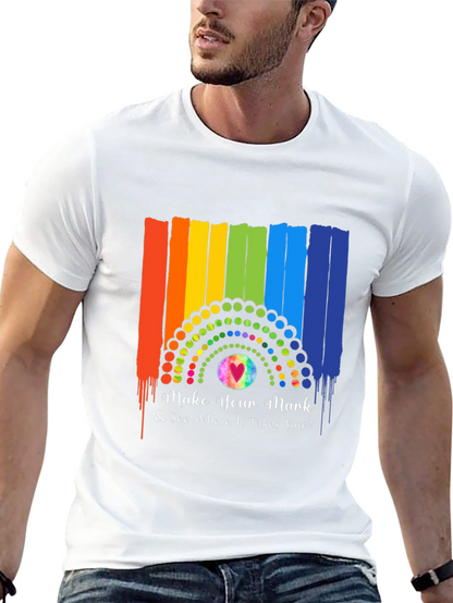 Make Your Mark Rainbow Graphic T-Shirt