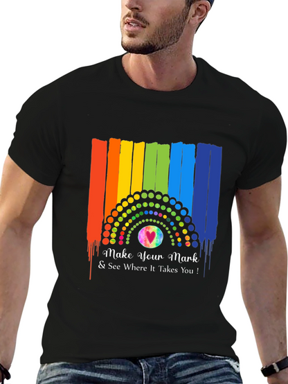 Make Your Mark Rainbow Graphic T-Shirt