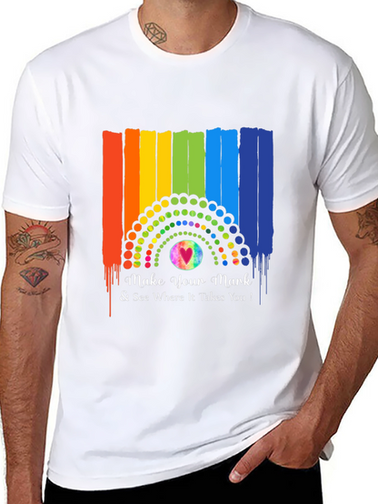 Make Your Mark Rainbow Graphic T-Shirt