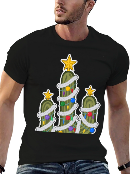 Pickle Christmas Tree T-Shirt - Holiday Fun!