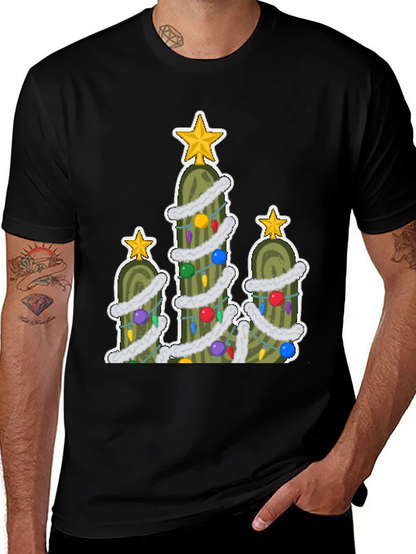 Pickle Christmas Tree T-Shirt - Holiday Fun!