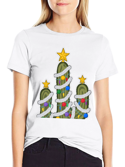 Pickle Christmas Tree T-Shirt - Holiday Fun!