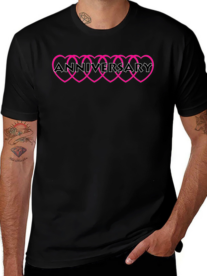 Anniversary Hearts Black T-Shirt