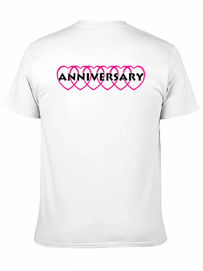 Anniversary Hearts Black T-Shirt