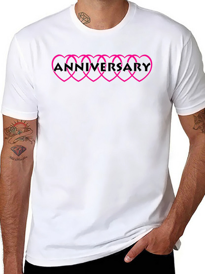 Anniversary Hearts Black T-Shirt