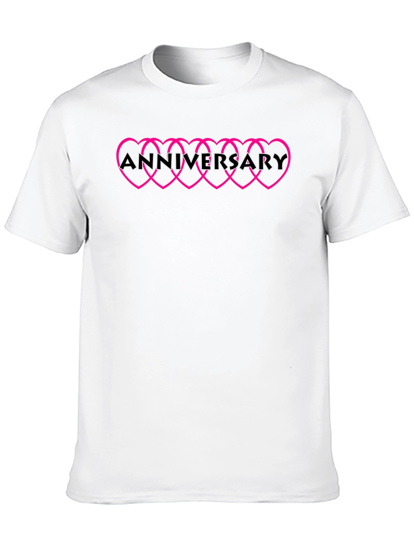 Anniversary Hearts Black T-Shirt