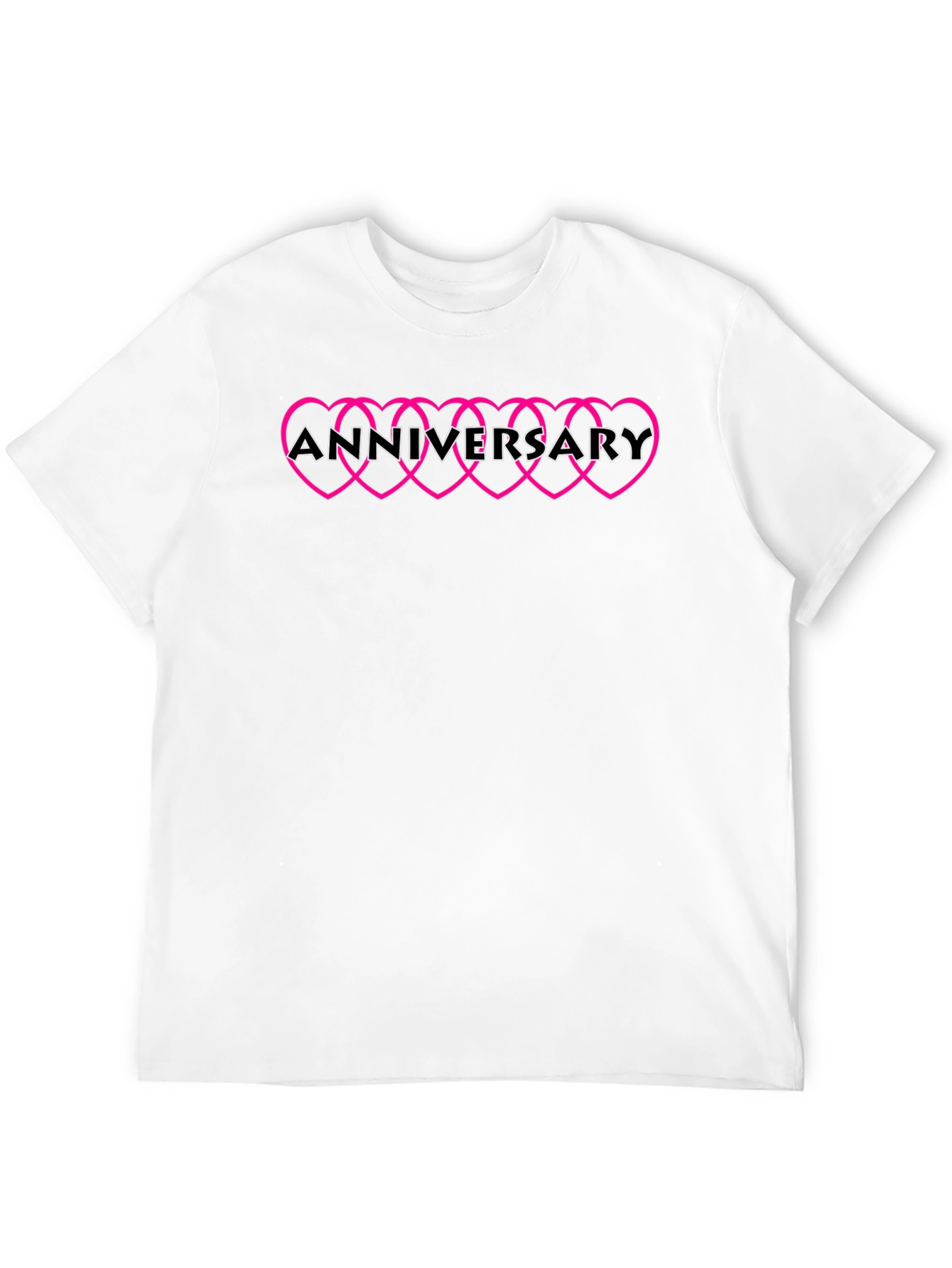 Anniversary Hearts Black T-Shirt