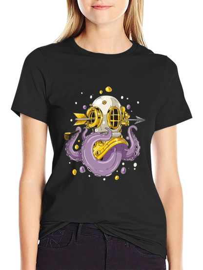 Diver Octopus Graphic Tee