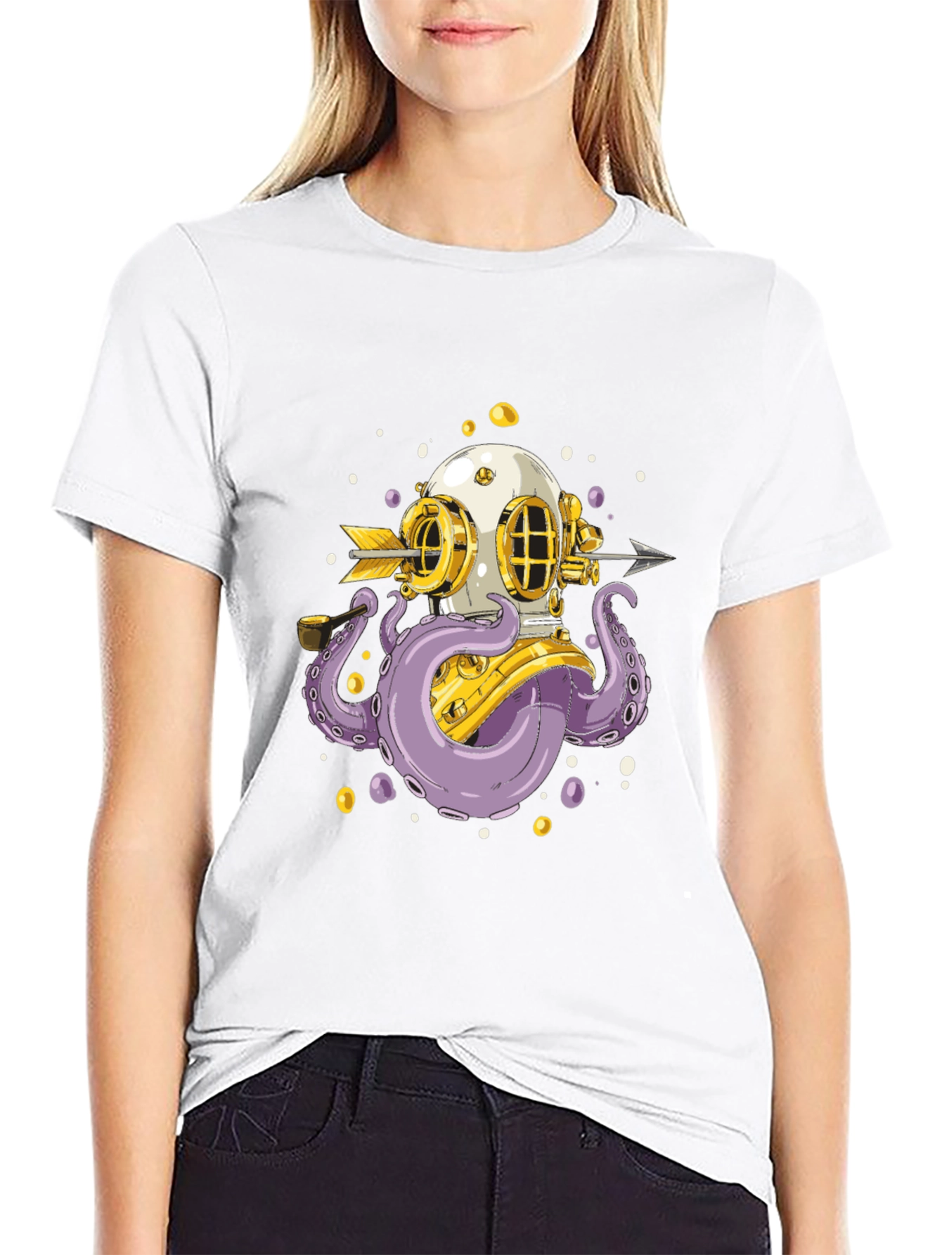 Diver Octopus Graphic Tee