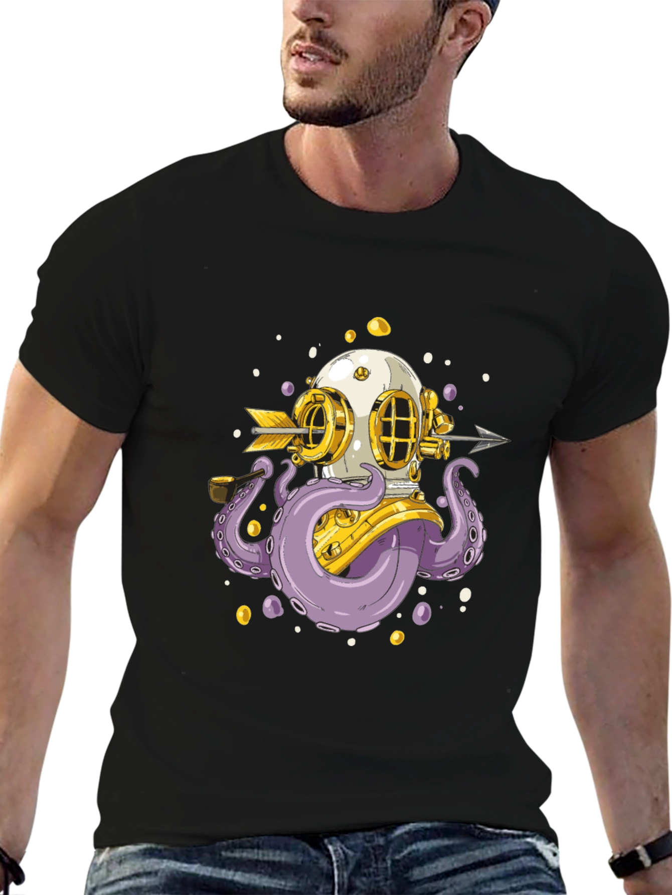 Diver Octopus Graphic Tee