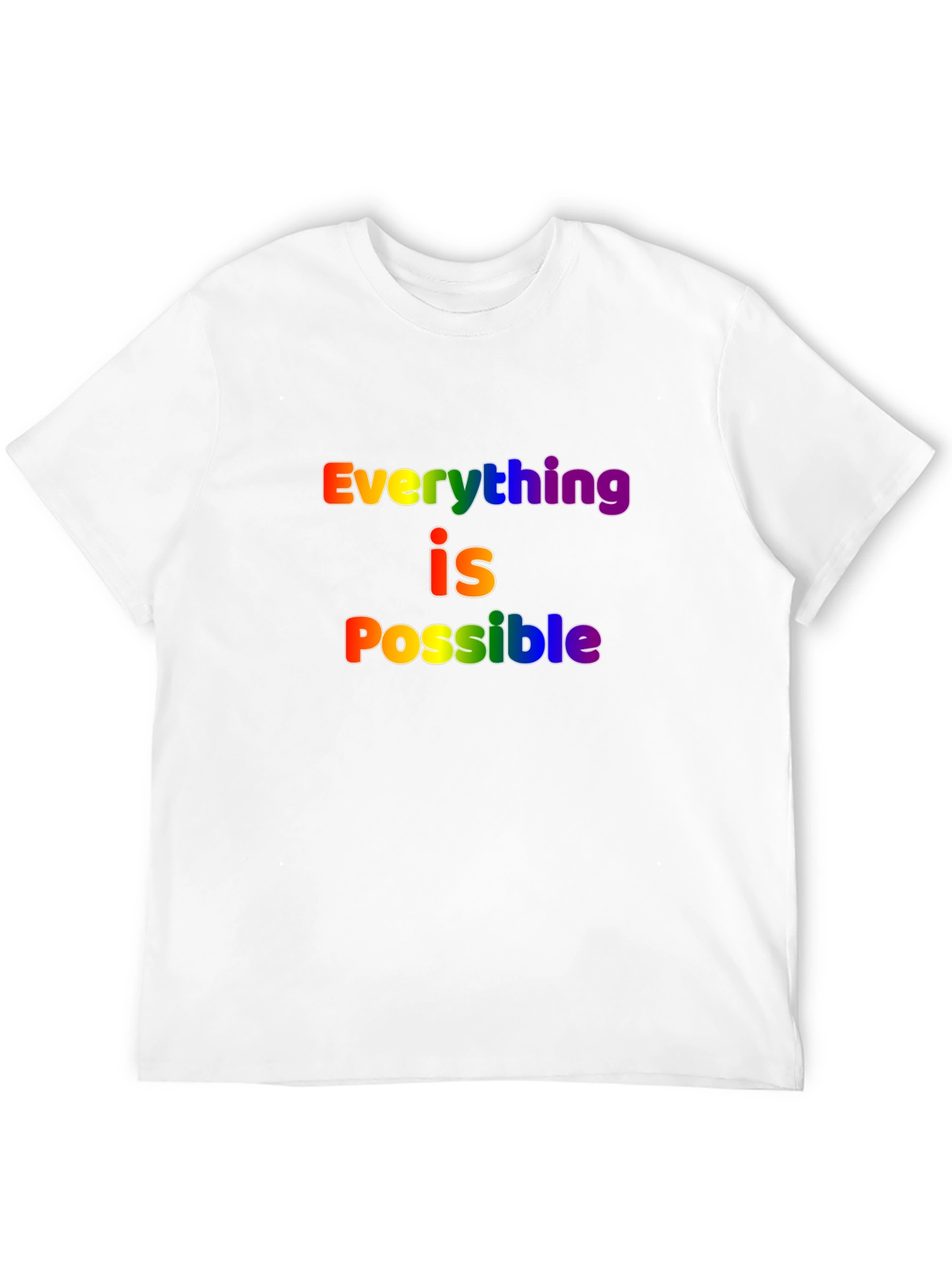 Rainbow Everything is Possible Black T-Shirt