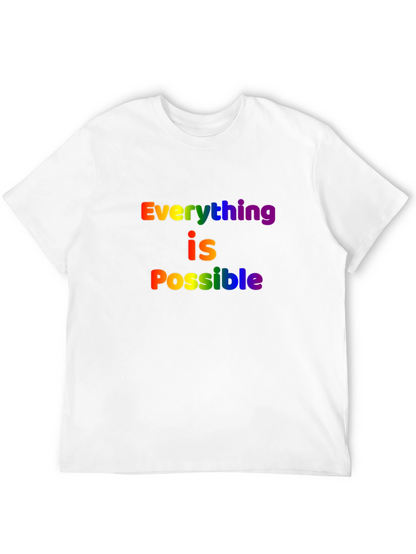 Rainbow Everything is Possible Black T-Shirt