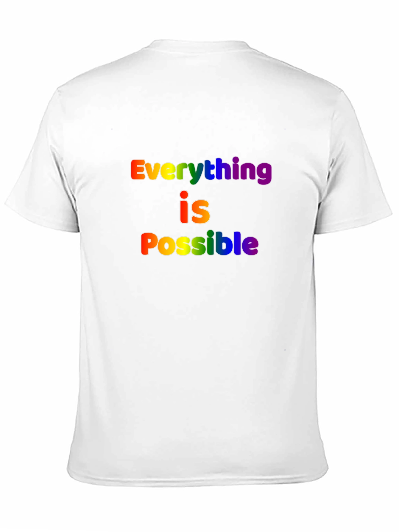 Rainbow Everything is Possible Black T-Shirt