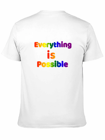 Rainbow Everything is Possible Black T-Shirt