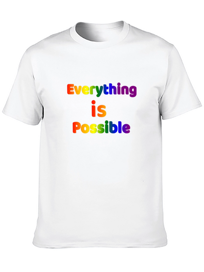 Rainbow Everything is Possible Black T-Shirt