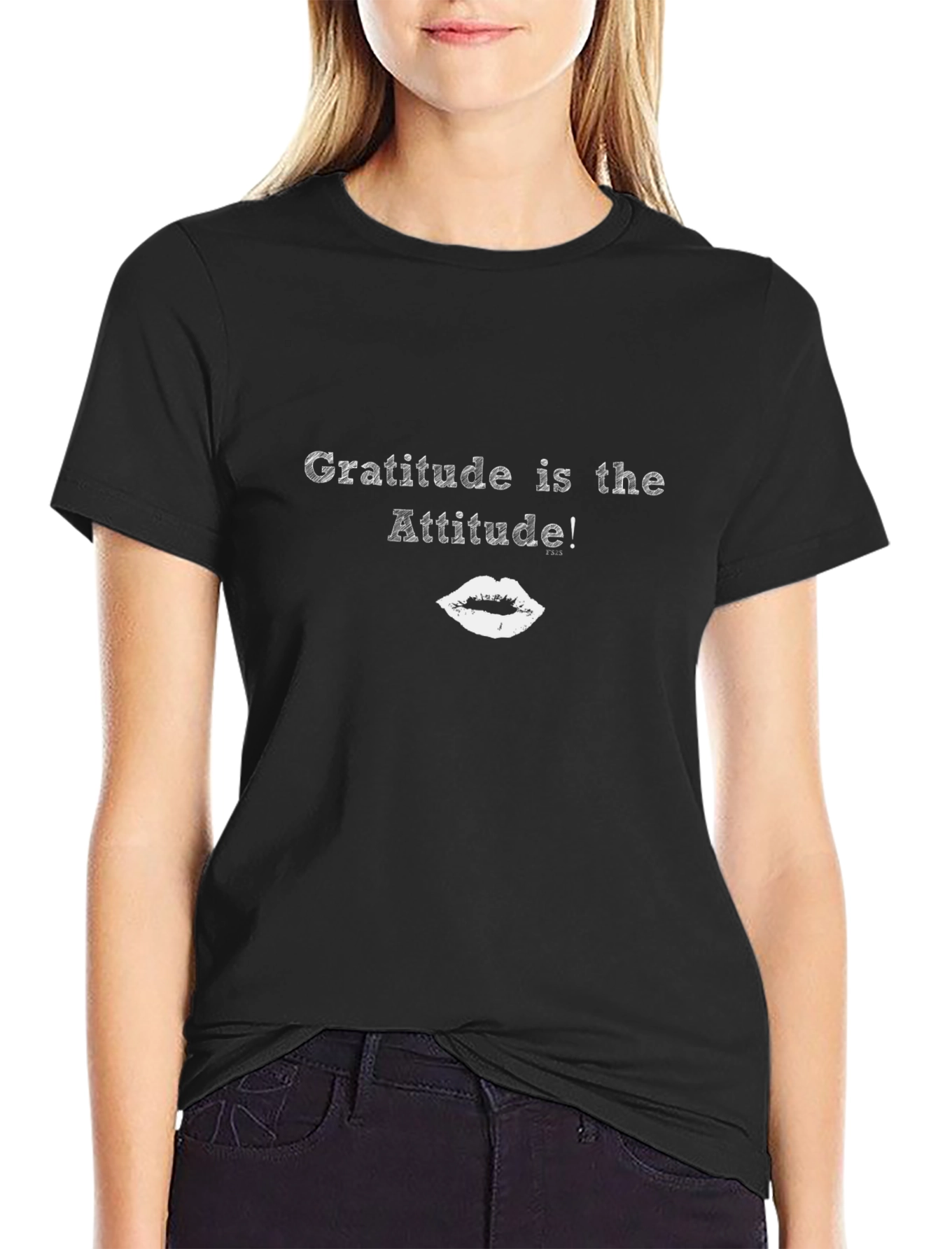 Gratitude Attitude Black Graphic Tee