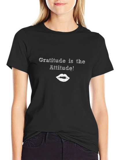 Gratitude Attitude Black Graphic Tee