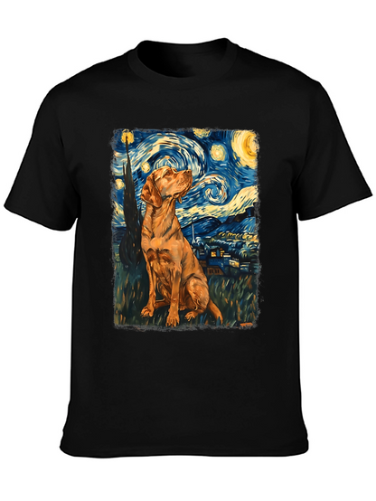 Starry Dog T-Shirt - Artistic Canine Design
