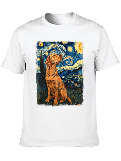 Starry Dog T-Shirt - Artistic Canine Design