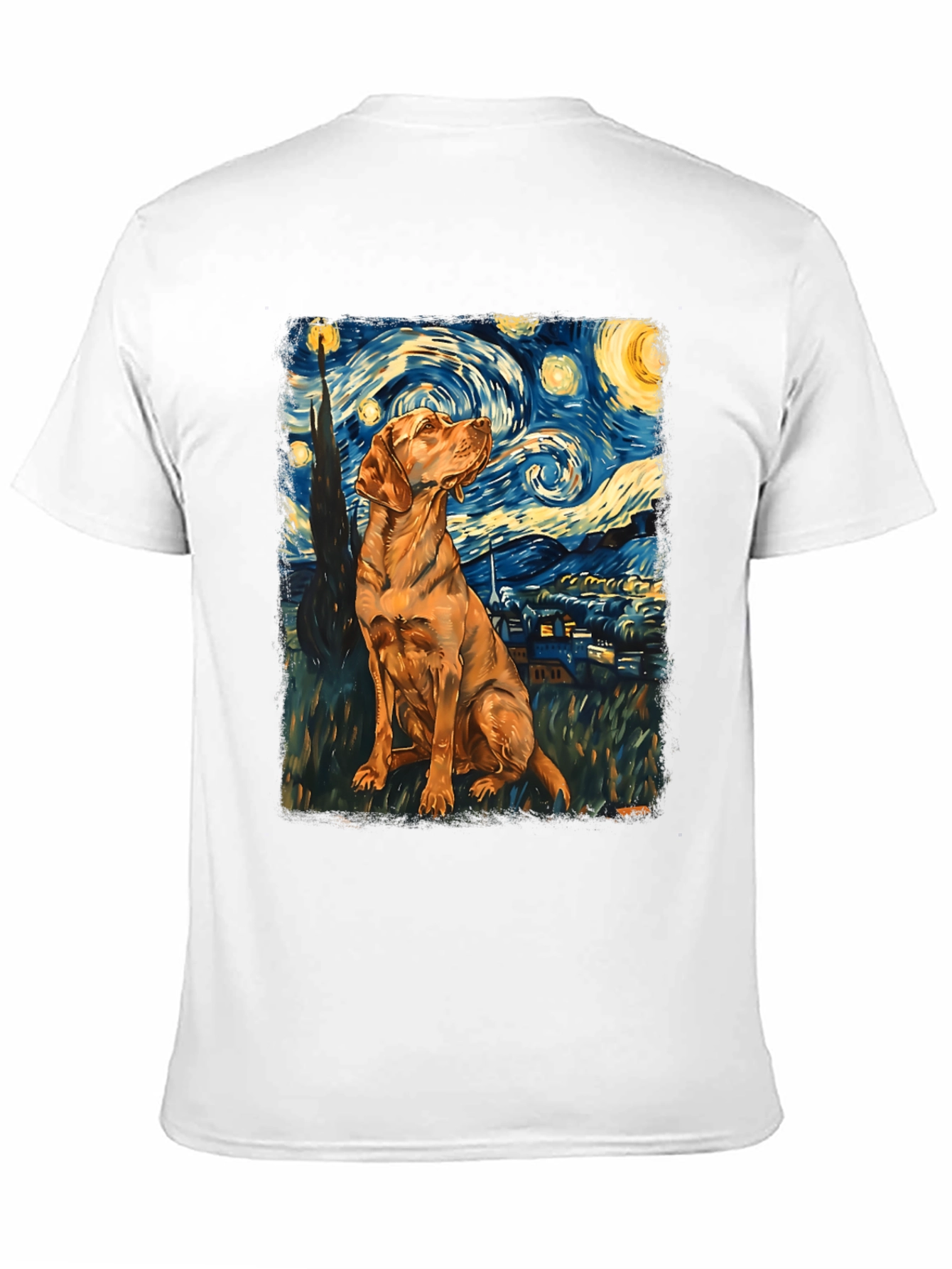 Starry Dog T-Shirt - Artistic Canine Design