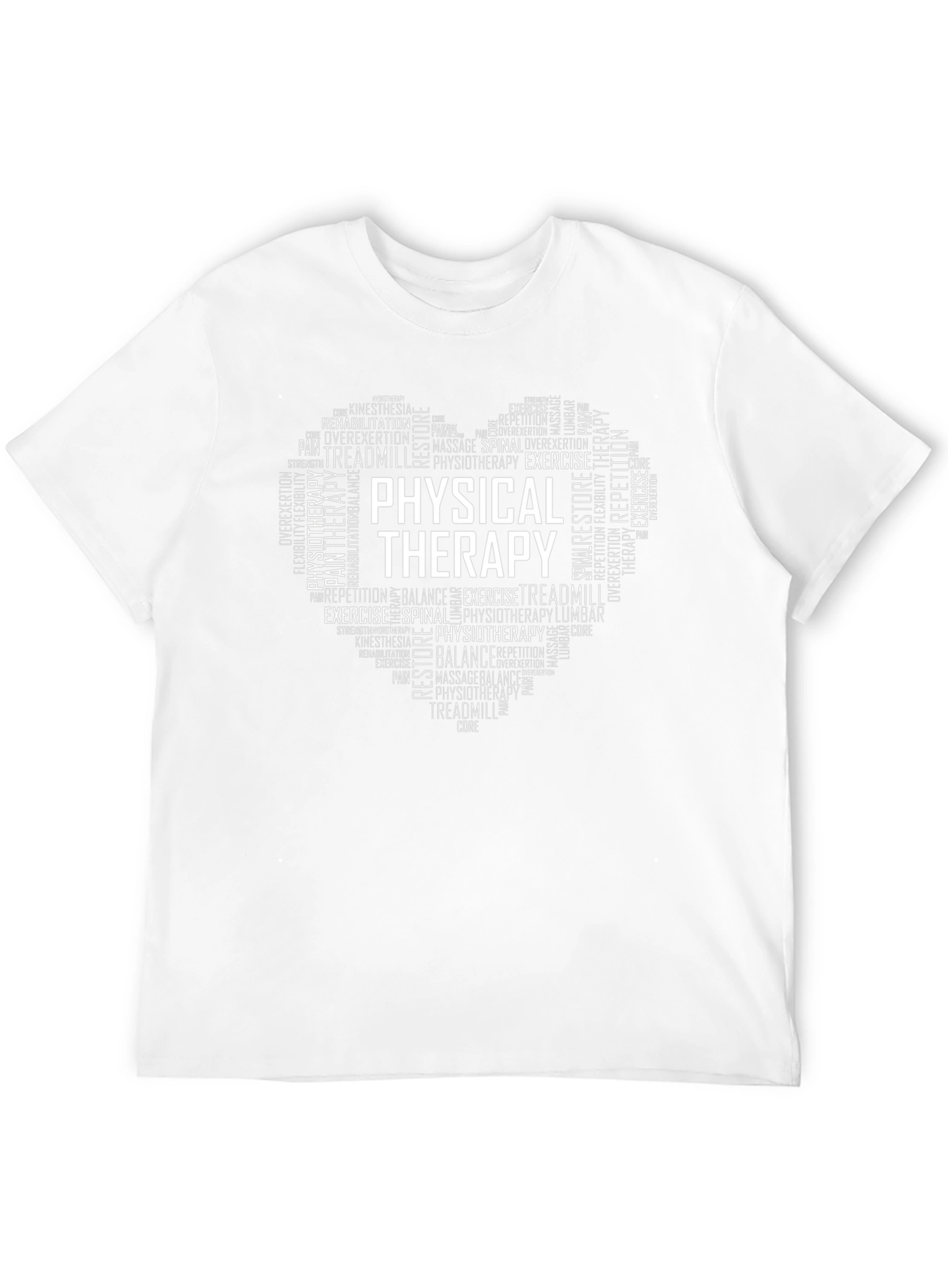 Physical Therapy Heart Word Art Graphic T-Shirt