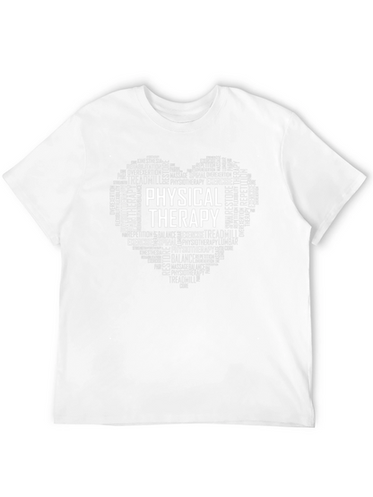 Physical Therapy Heart Word Art Graphic T-Shirt