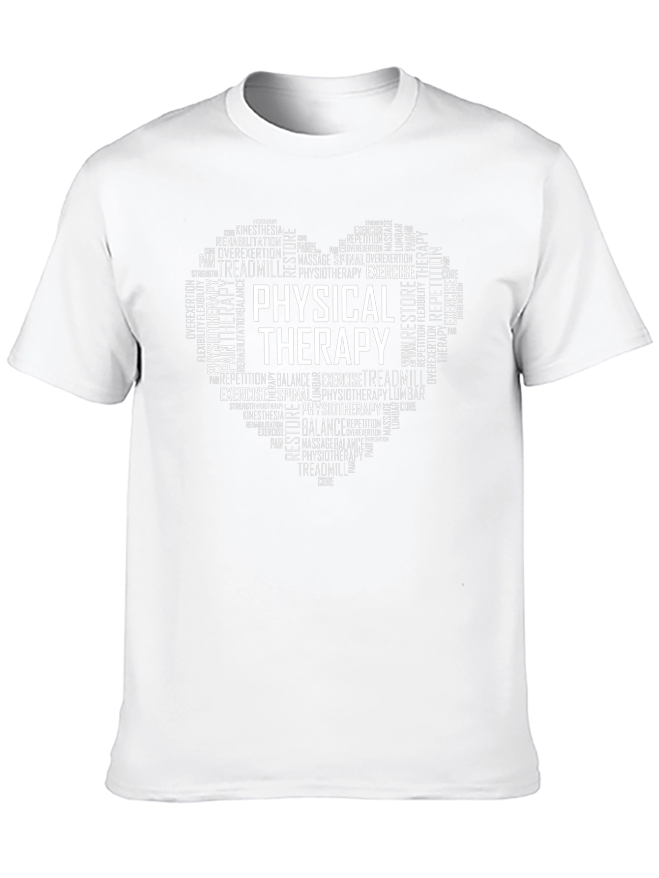 Physical Therapy Heart Word Art Graphic T-Shirt