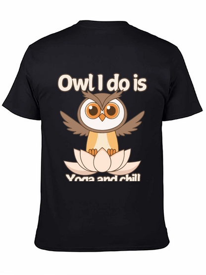 Owl Yoga & Chill Graphic T-Shirt