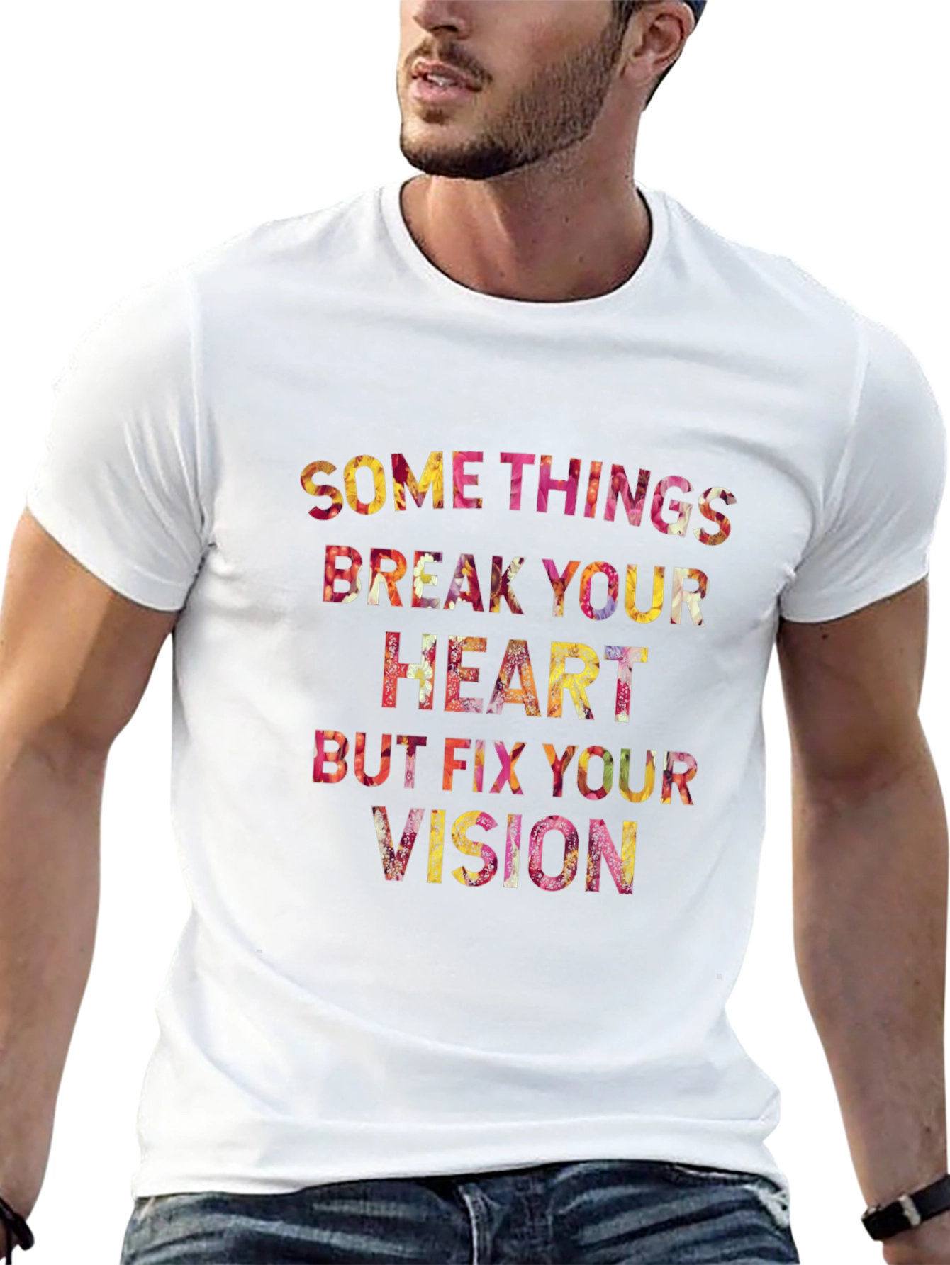 Inspirational Floral Graphic T-Shirt