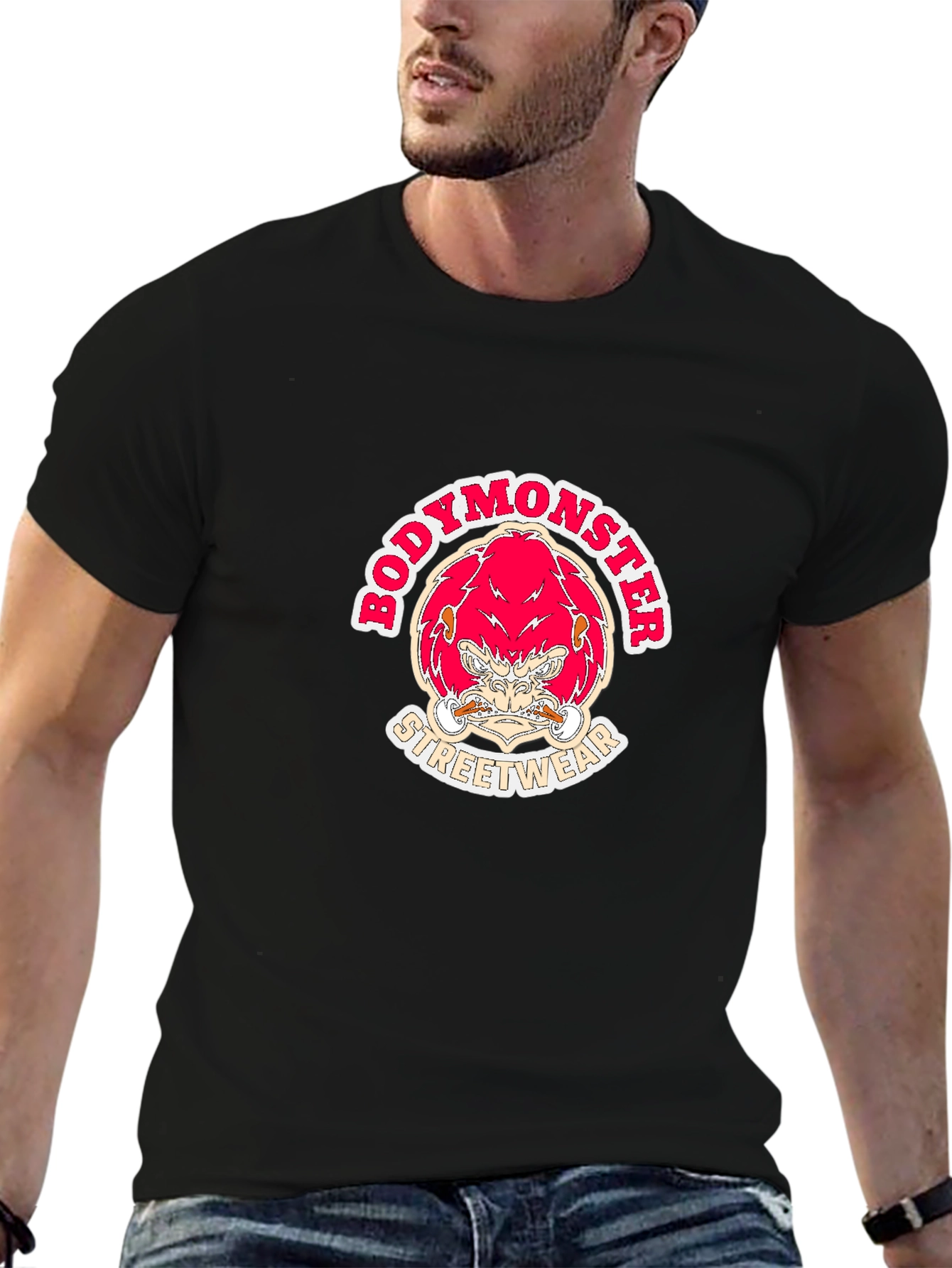 BodyMonster Streetwear Graphic Tee - Black