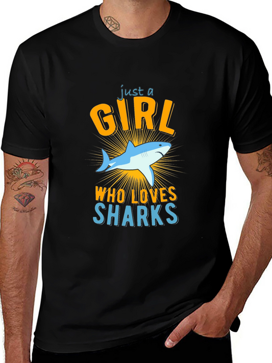Just A Girl Who Loves Sharks T-Shirt