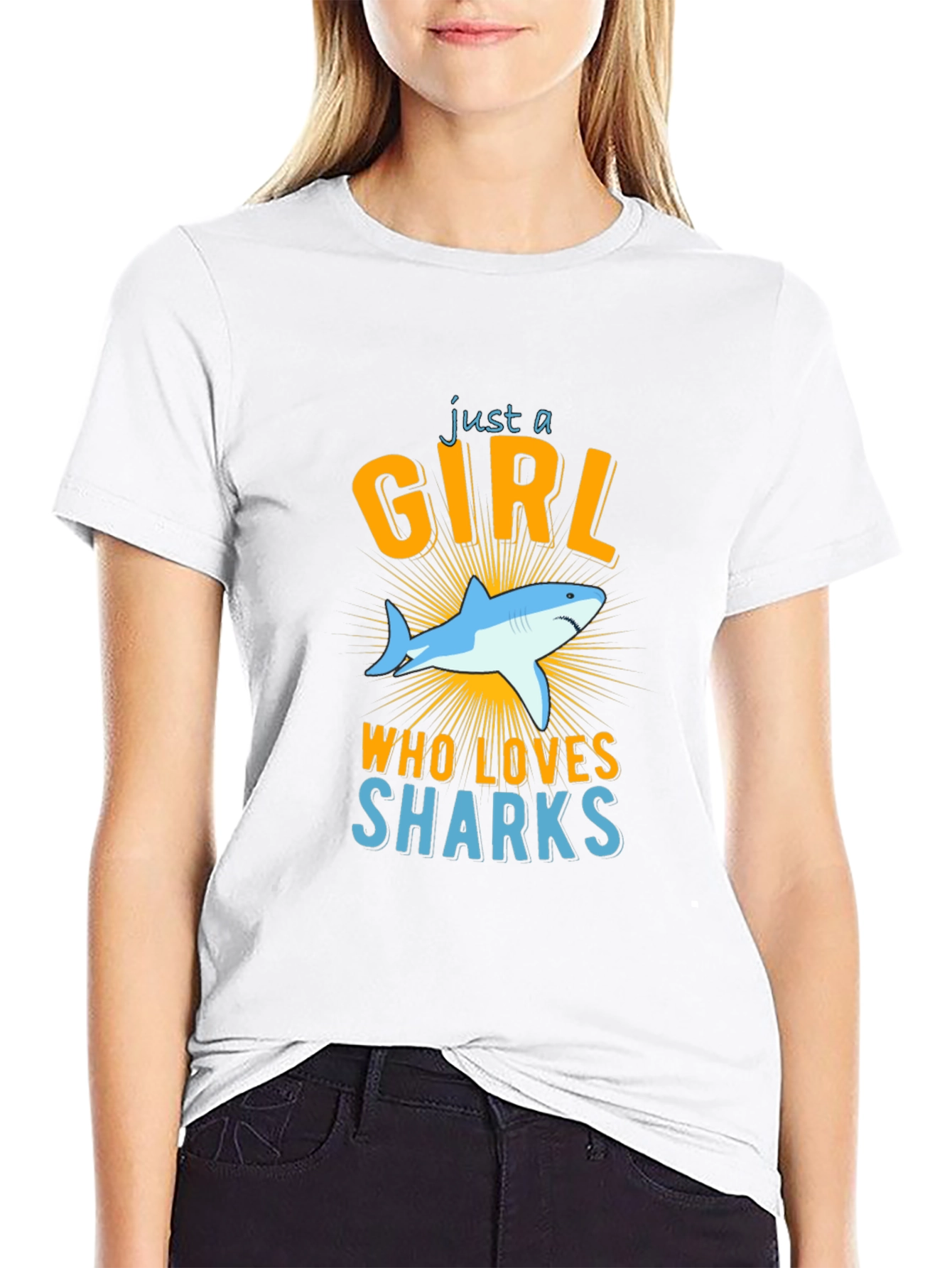 Just A Girl Who Loves Sharks T-Shirt