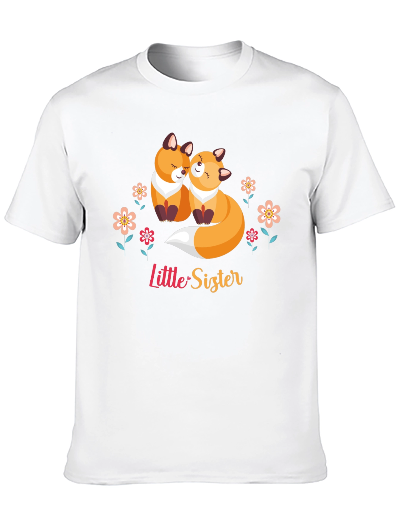 Cute Fox Little Sister Graphic Tee