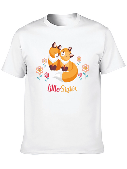 Cute Fox Little Sister Graphic Tee