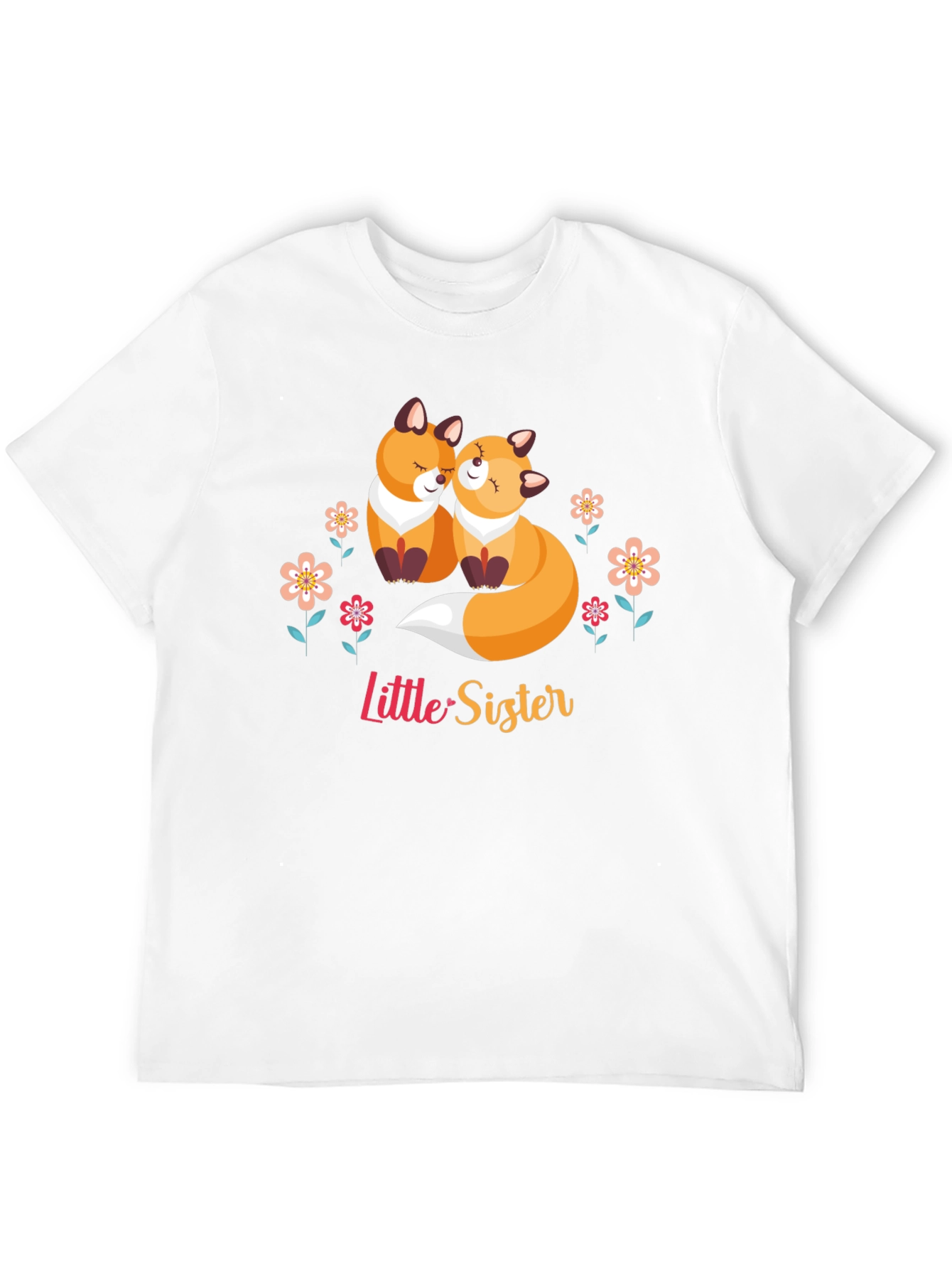 Cute Fox Little Sister Graphic Tee