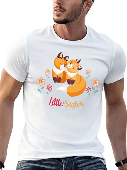 Cute Fox Little Sister Graphic Tee