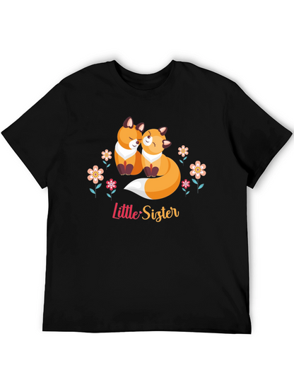 Cute Fox Little Sister Graphic Tee