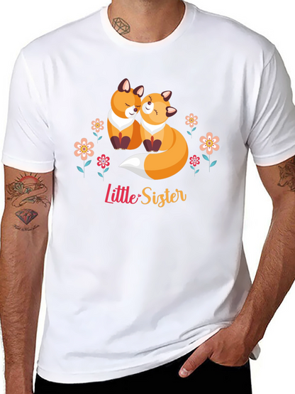 Cute Fox Little Sister Graphic Tee
