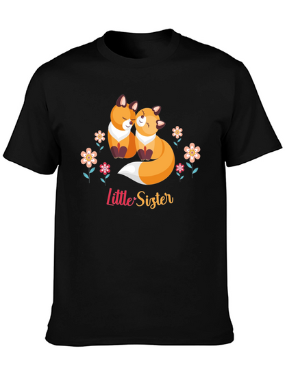 Cute Fox Little Sister Graphic Tee