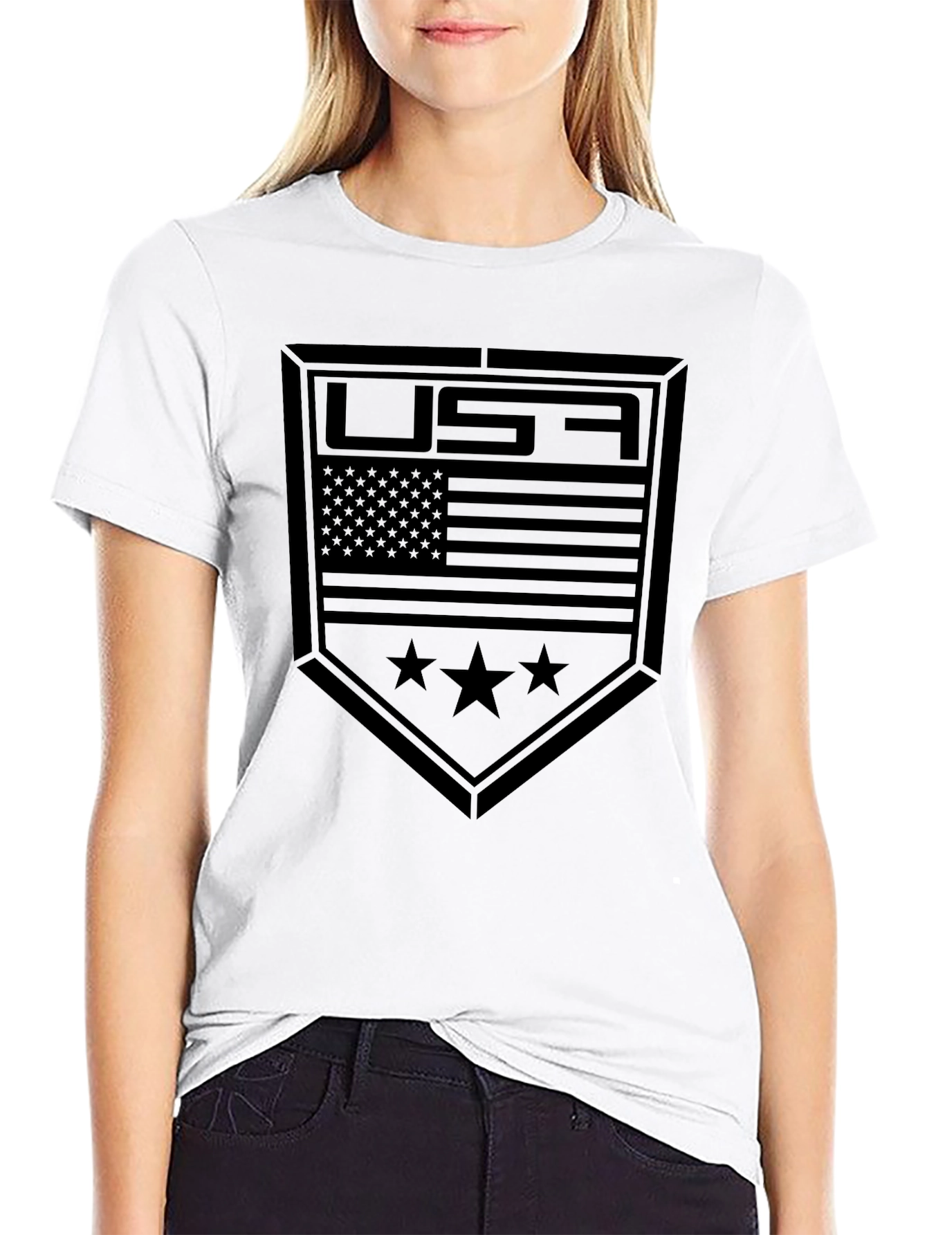 USA American Flag Graphic T-Shirt