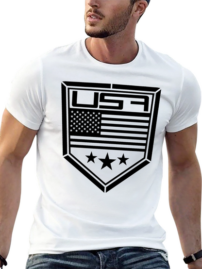 USA American Flag Graphic T-Shirt