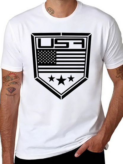 USA American Flag Graphic T-Shirt