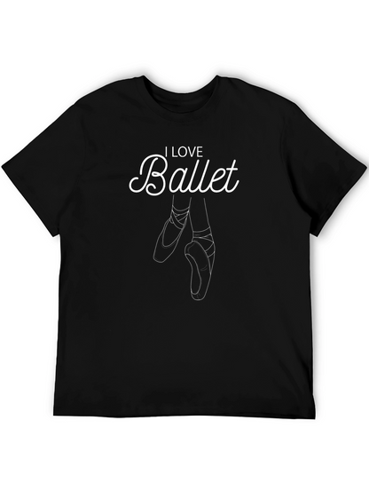I Love Ballet Graphic T-Shirt - Black
