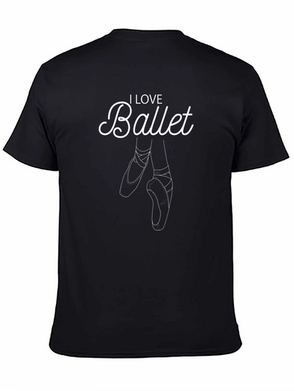 I Love Ballet Graphic T-Shirt - Black