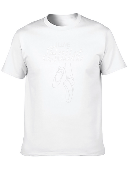 I Love Ballet Graphic T-Shirt - Black