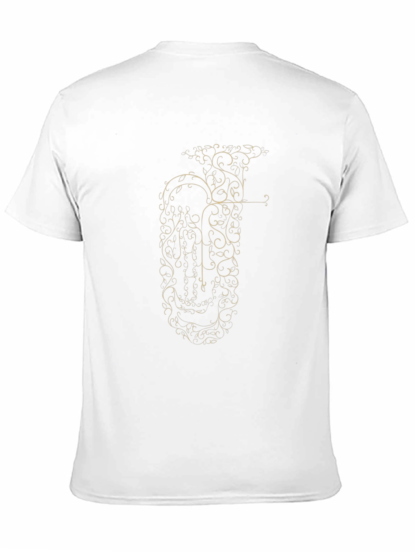 Elegant Tuba Design Black T-Shirt