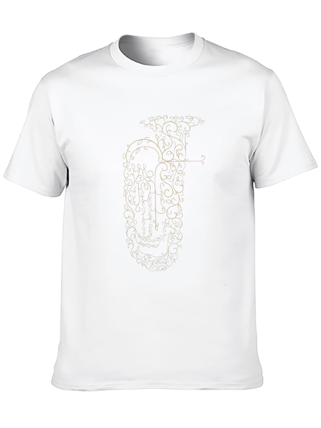 Elegant Tuba Design Black T-Shirt